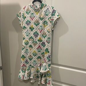 Floral Diamond Patterned Casual Dress